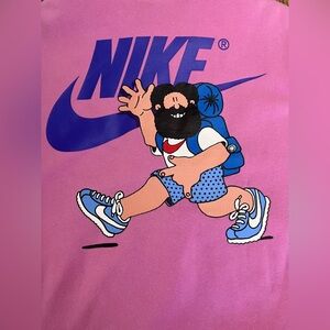 Nike Pink and Purple Colorblock Hike Man Hoodie